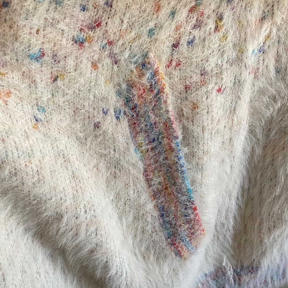 Modcloth Cream Multicolor Open-Front Cardigan - Picture 7 of 7